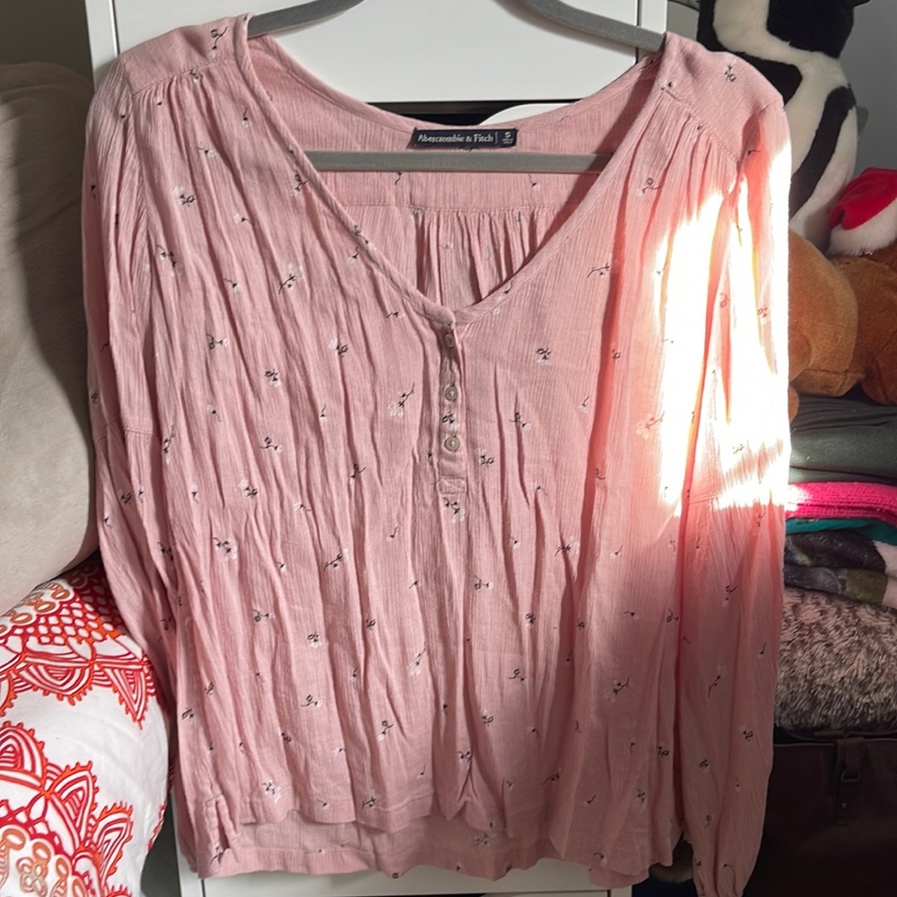 Abercrombie Pink Floral Blouse